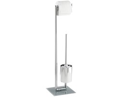Stojak na papier toaletowy i szczotkę do WC, STYLE - 2 w 1, WENKO
