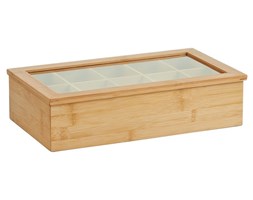 Bambusowa szkatułka na herbatę w torebkach - 10 przegródek, ZELLER
