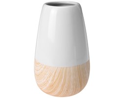 Ceramiczny wazon WOOD LOOK na sztuczne kwiaty, dekoracje