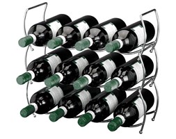 Metalowy stojak na wino - 3 sztuki w komplecie