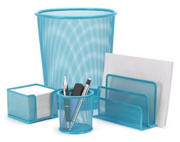 Organizer biurowy, metalowy - 4 elementy w komplecie