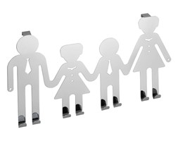 Wieszak na drzwi HAPPY FAMILY, 8 haczyków - stal chromowana, WENKO