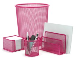 Organizer biurowy, metalowy - 4 elementy w komplecie