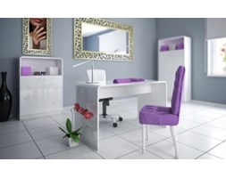 Biurko MANICURE 100 całe białe wysoki połysk