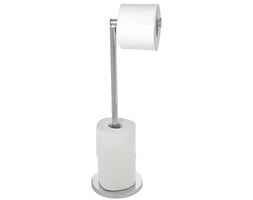 Stojak na papier toaletowy z uchwytem, kolor srebrny - 2w1, WENKO