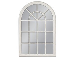 Muna Okno Białe Przecierane Lustro Dekoracyjne VINTAGE 100x150cm