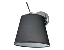 PP Design K 440 GREY KINKIET LAMPA ŚCIENNA CHROM ABAŻUR MATERIAŁ SZARY WŁĄCZNIK REGULOWANA E27 LED