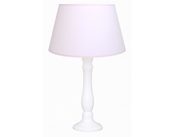 Lampa nocna pudrowy róż z różową lamówką