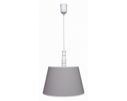 Lampa wisząca szara z białą lamówką