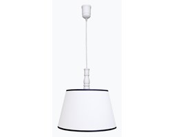 Lampa wisząca biała z granatową lamówką