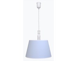 Lampa wisząca błękitna z białą lamówką