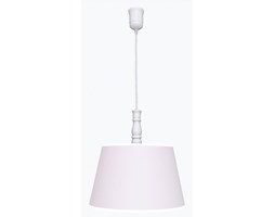 Lampa wisząca pudrowy róż z białą lamówką