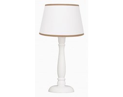 Lampka nocna biała z beżową lamówką