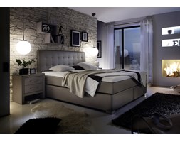 Łóżko Boxspring Sky 1506 Materac Kieszonkowy (Szare)