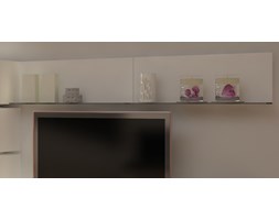 Panel z półką szklaną 90 cm Diamond biały