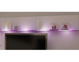 Diamond Panel z półką szklaną 90 cm Biały