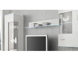 Panel z półką szklaną 100 cm Luxus biała z oświetleniem