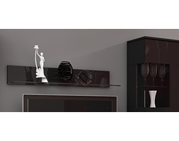 Panel z półką szklaną 100 cm Luxus czarny