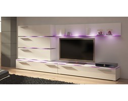 Szafka RTV 150 cm Diamond Biała z oświetleniem