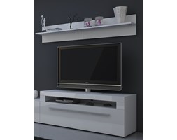 Szafka RTV z nadstawką + Półka ścienna Fresh Biała