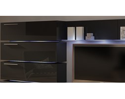 Szafka wisząca 120 cm Diamond Czarna z oświetleniem