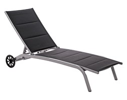 Leżak ogrodowy aluminiowy Ibiza Silver / Black