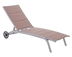 Leżak ogrodowy aluminiowy Ibiza Silver / Taupe