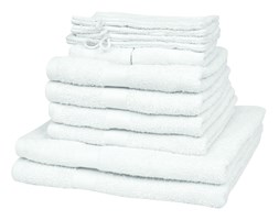 vidaXL Kompletny zestaw białych ręczników Bawełna 100% 500 gsm x12