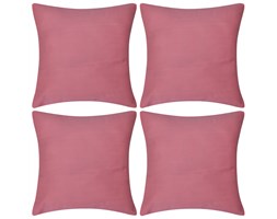 vidaXL 4 Różowe bawełniane poszewki na poduszki 50 x cm