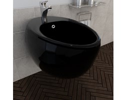 vidaXL Bidet wiszący czarny