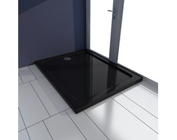vidaXL Brodzik prysznicowy prostokątny ABS czarny 70 x 90 cm