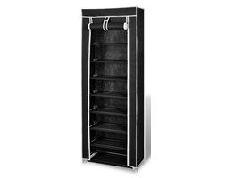 vidaXL Szafka na buty, materiałowa, czarna (162 x 57 29 cm).