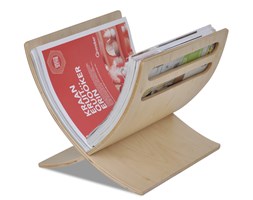 vidaXL Drewniany stojak na gazety w naturalnym kolorze