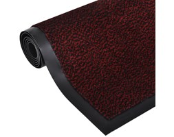 vidaXL Wycieraczka pod drzwi prostokątna 90 x 60 cm czerwona