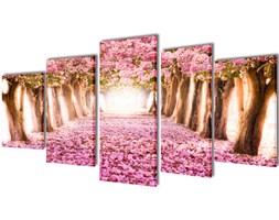 vidaXL Zestaw obrazów Canvas 200 x 100 cm Kwiat Wiśni