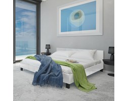 vidaXL Łóżko z materacem 180 x 200 cm, sztuczna skóra, białe