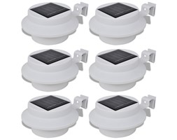 vidaXL Lampy solarne, 6 sztuk, białe