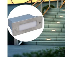 vidaXL 2 Lampki na schody LED w obudowie 44 x 111 56 mm