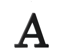 Plastikowa litera na dom "A", czarna