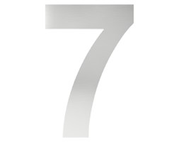Cyfra na dom "7", stal nierdzewna - oznaczenie budynku