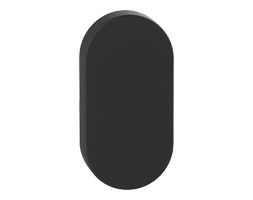 Szyld drzwiowy owalny, wąski 32mm - do drzwi profilowych, czarny