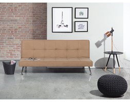Sofa z funkcją spania beżowa - kanapa rozkładana - wersalka - HASLE