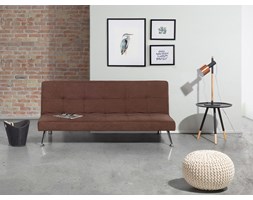 Sofa z funkcją spania brązowa - kanapa rozkładana - wersalka - HASLE
