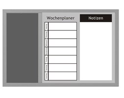 Tablica na notatki WOCHENPLANER, 3 w 1, 60x40 cm, ZELLER