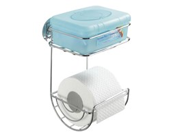 Uchwyt na papier toaletowy, Turbo-Loc, 2 poziomy - stal chromowana, WENKO