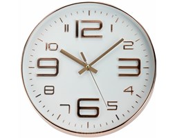 Okrągły zegar ścienny, miedziany - Ø 30 cm