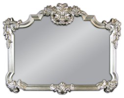 Panav Srebrne Lustro Antyczne w Stylowej Ramie Glamour 100x122cm
