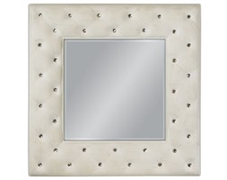 Amani Lustro Białe Przecierane Lustro w Stylowej Ramie RETRO 98x98cm
