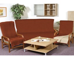 Bellatex Narzuty na kanapę i fotele Kira terra, 150 x 200 cm, 2 szt. 65 x 150 cm