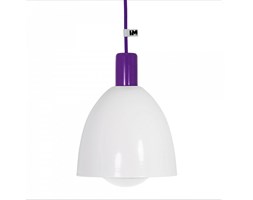 Lampa z kloszem fioletowym kolorowe kable imindesign